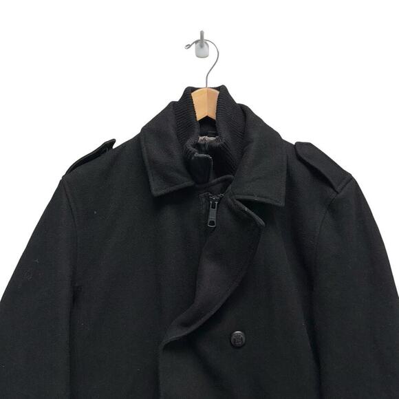Guess Wool Blend Coat Jacket Black Men’s Size Medium - Picture 2 of 10